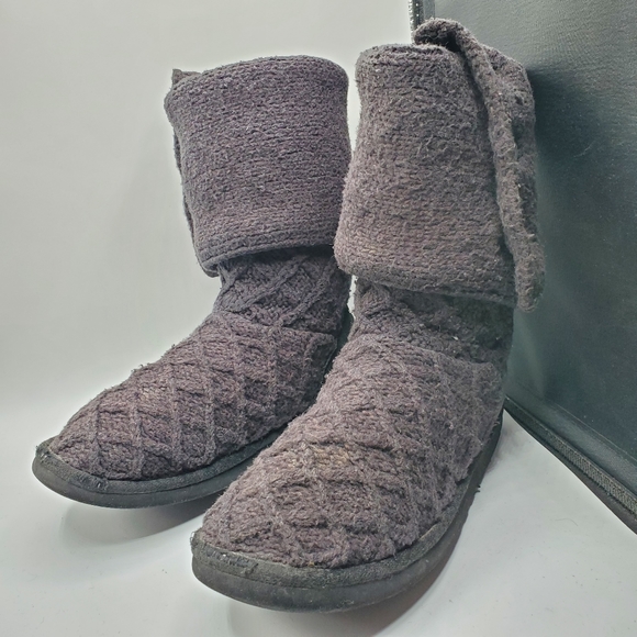 Ugg Australia 16" tall rare lattice knit Cardy boots size 8 - Picture 2 of 15